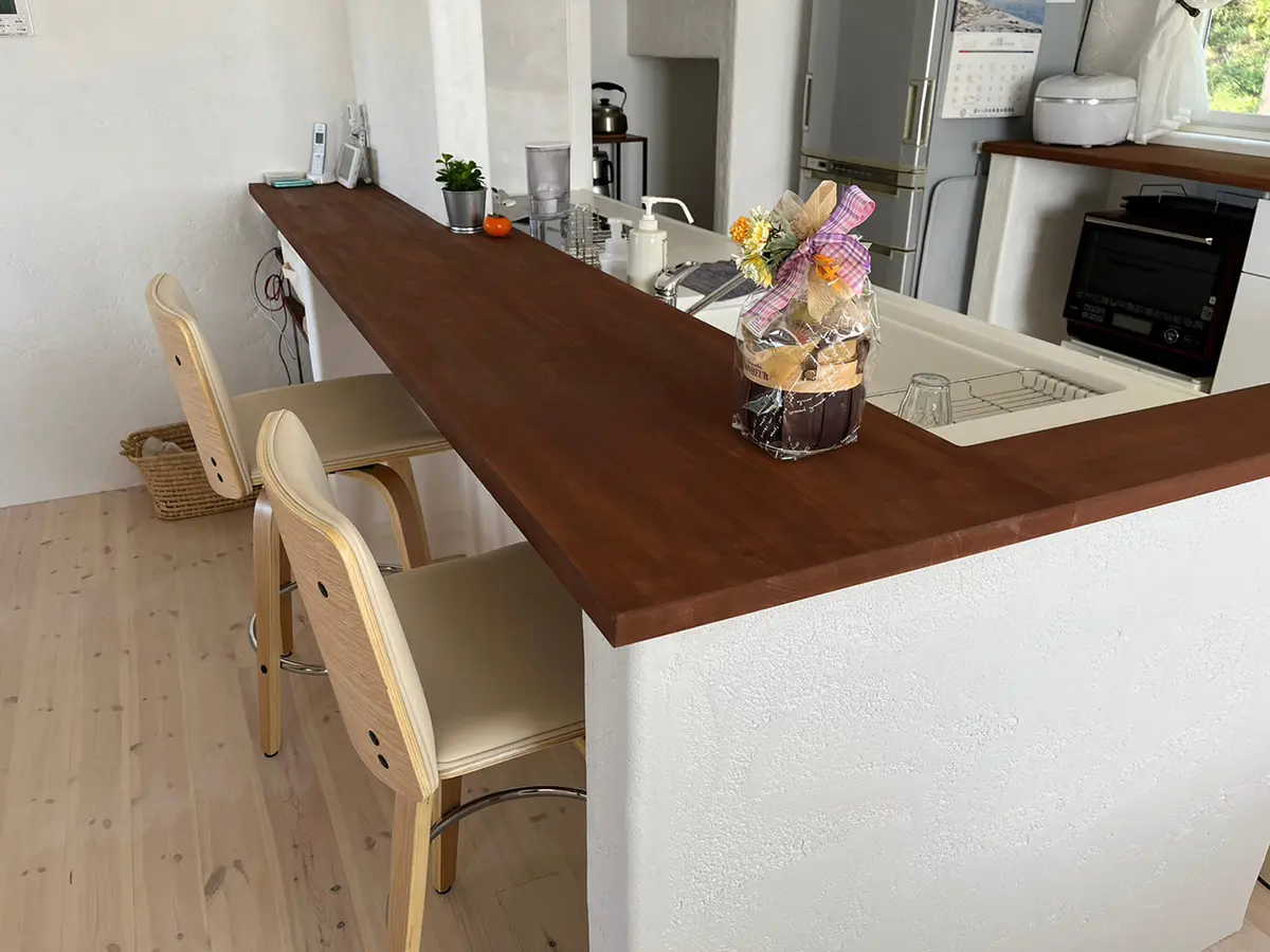 茨城県土浦市OAKSTYLE（オークスタイル）のアメリカンスタイル住宅のキッチン・カウンター